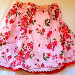 United Colors of Benneton Floral Lack Trim Girl's Skirt